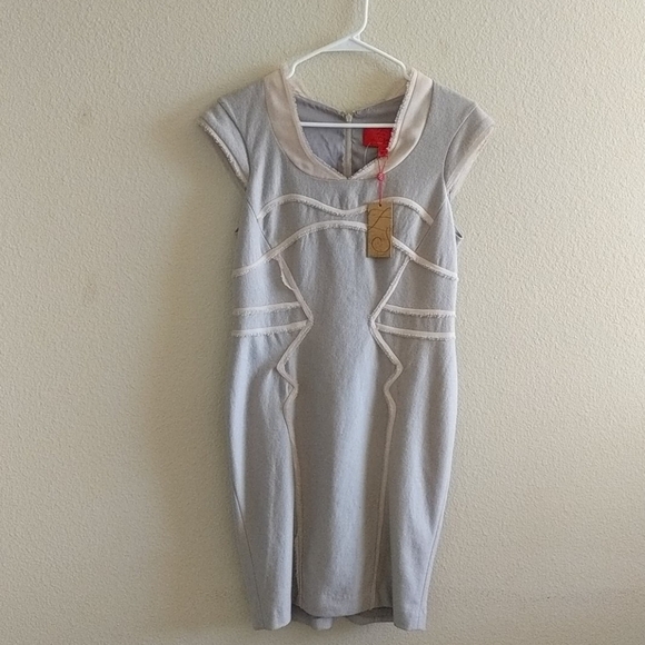 New Zac Posen Natural Wool Felt Dress size 10 - Picture 4 of 7